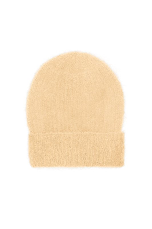 Mila Mohair Beanie Almond