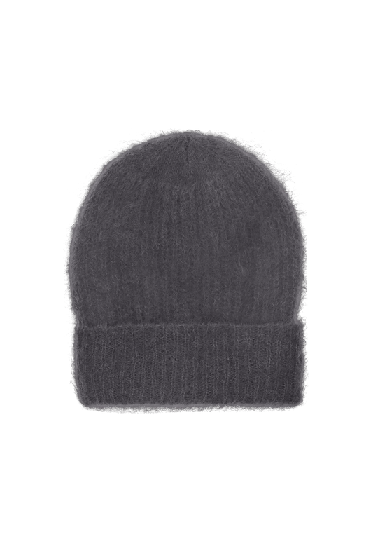 Mila Mohair Beanie Graphite