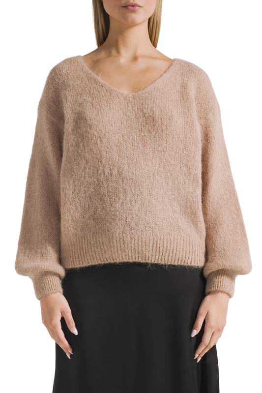 Milana LS Alpaca Pullover Medium Brown