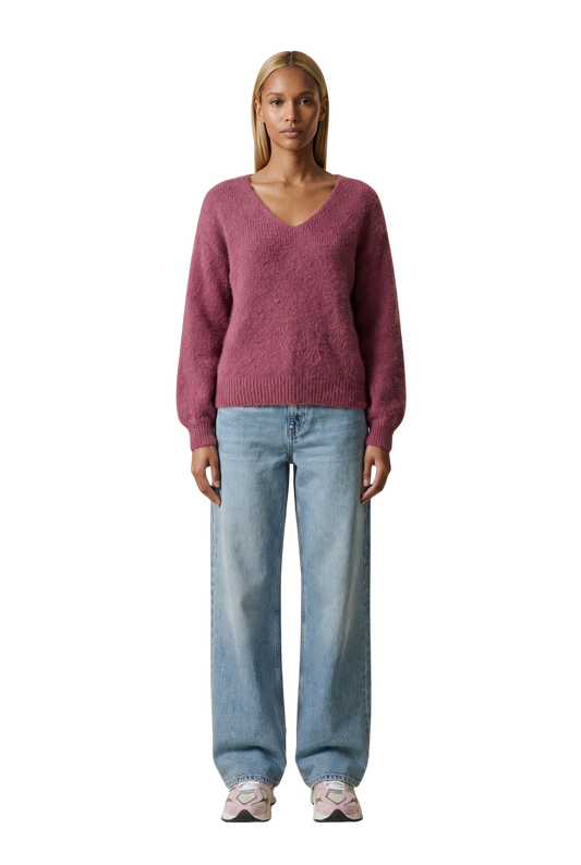 Milana LS Alpaca Pullover Bordeaux
