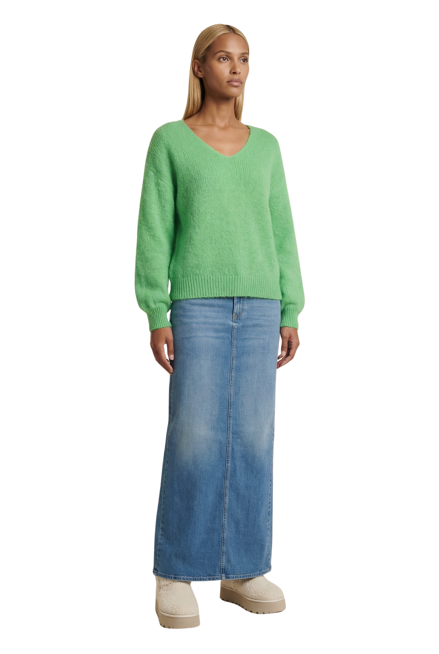 Milana LS Alpaca Pullover Bright Green