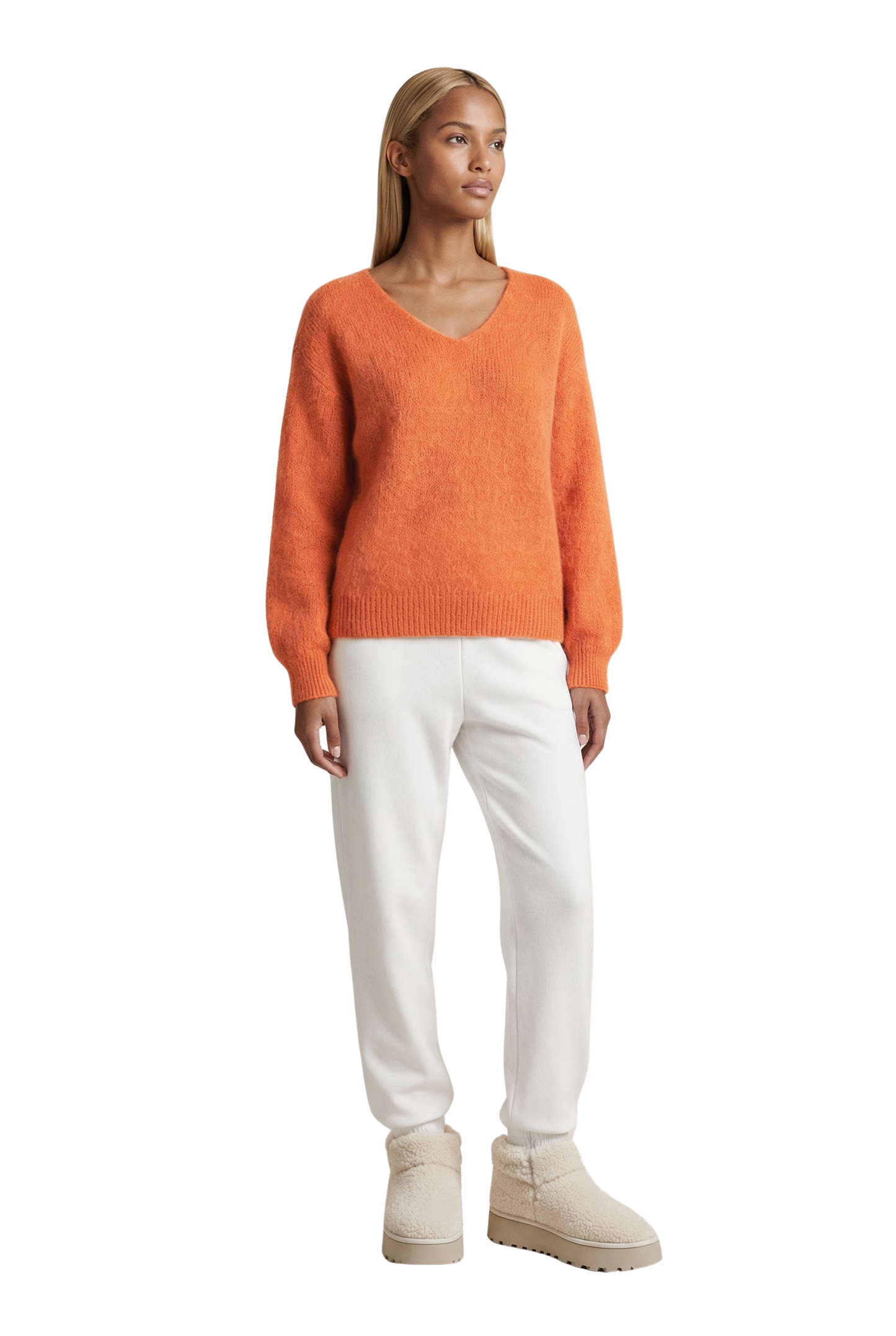 Milana LS Alpaca Pullover Burnt Orange