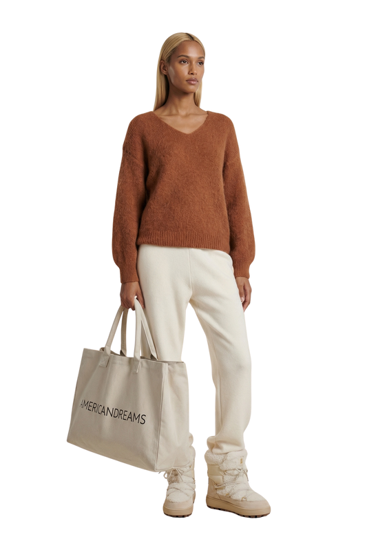 Milana LS Alpaca Pullover Chestnut