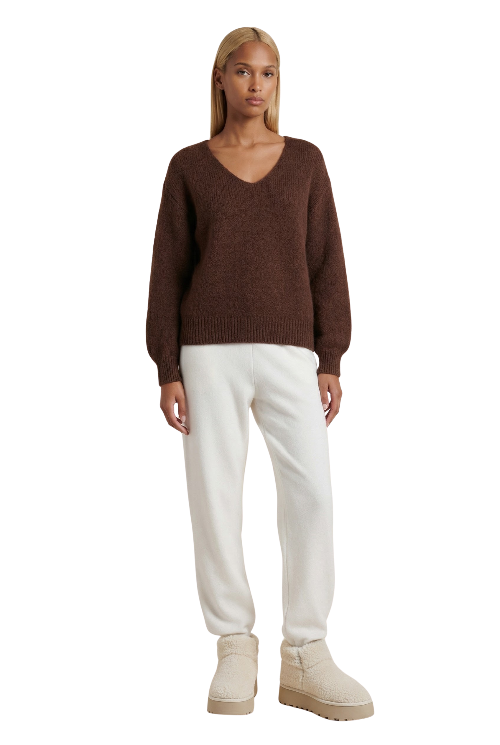 Milana LS Alpaca Pullover Cocoa | Americandreams
