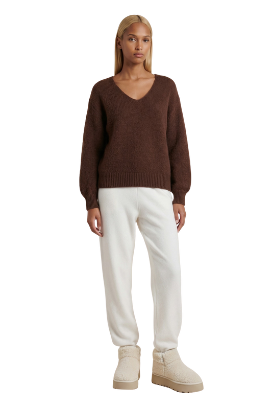 Milana LS Alpaca Pullover Cocoa