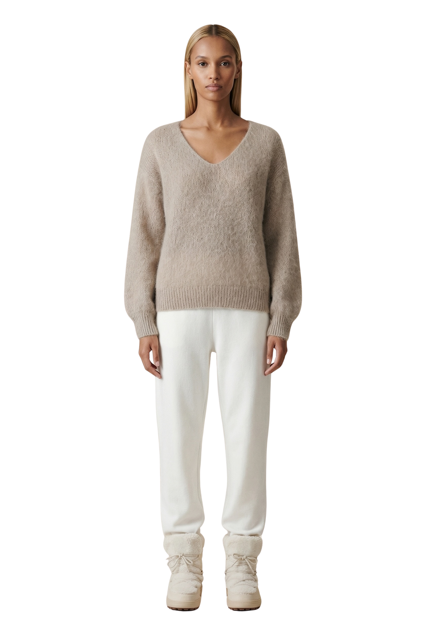Milana LS Alpaca Pullover Light Taupe