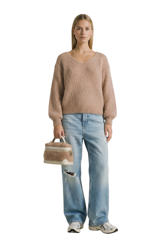 Milana LS Alpaca Pullover Medium Brown