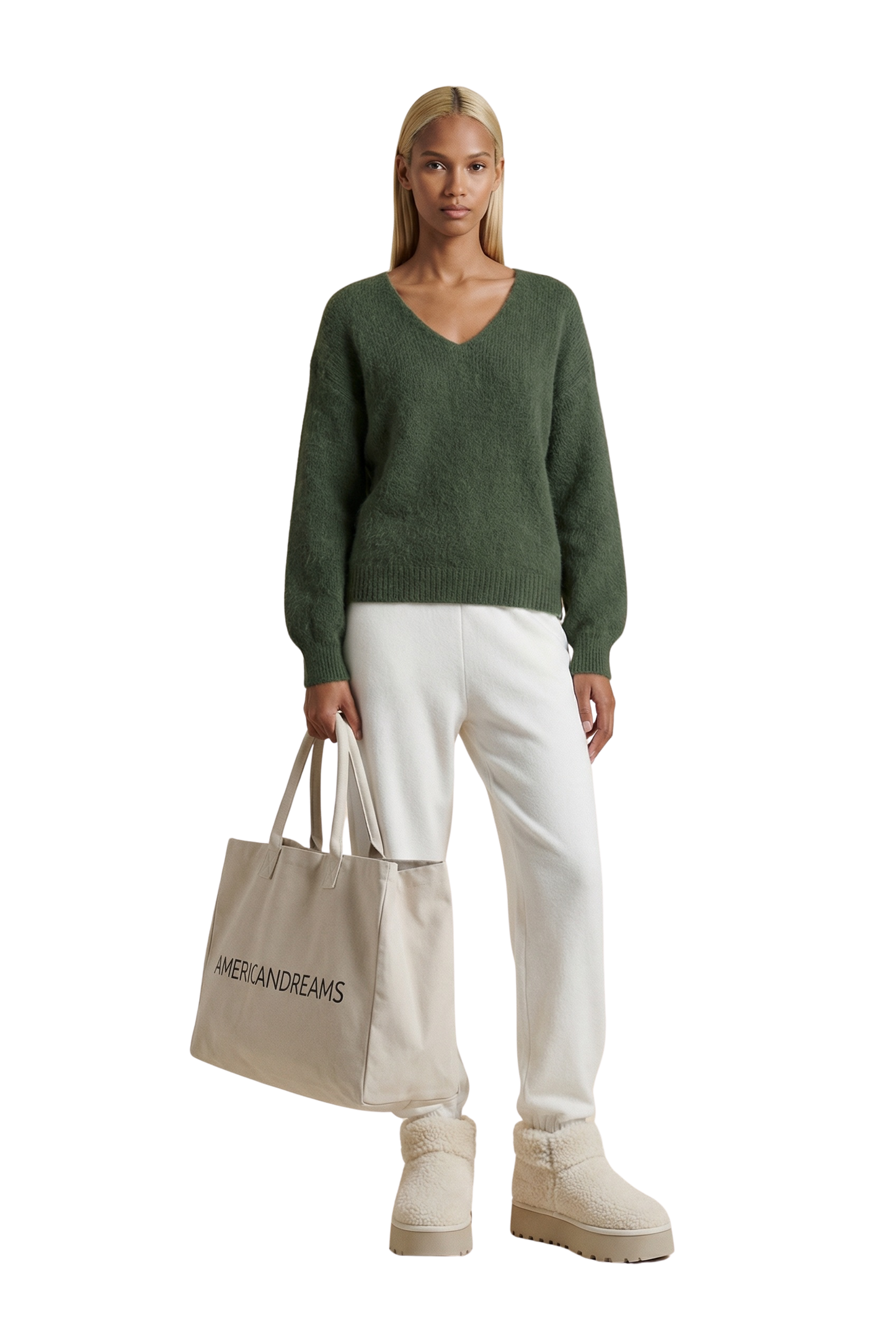 Milana LS Alpaca Pullover Seaweed Green