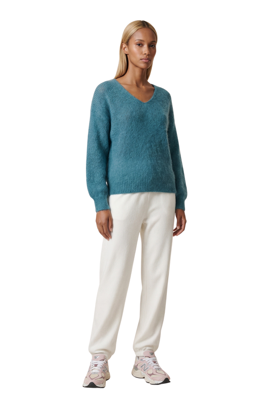 Milana LS Alpaca Pullover Teal Blue
