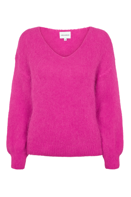 Milana LS Alpaca Pullover Neon Pink