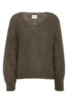 Milana LS Mohair Knit Dark Taupe