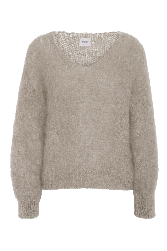 Milana LS Mohair Knit Light Taupe