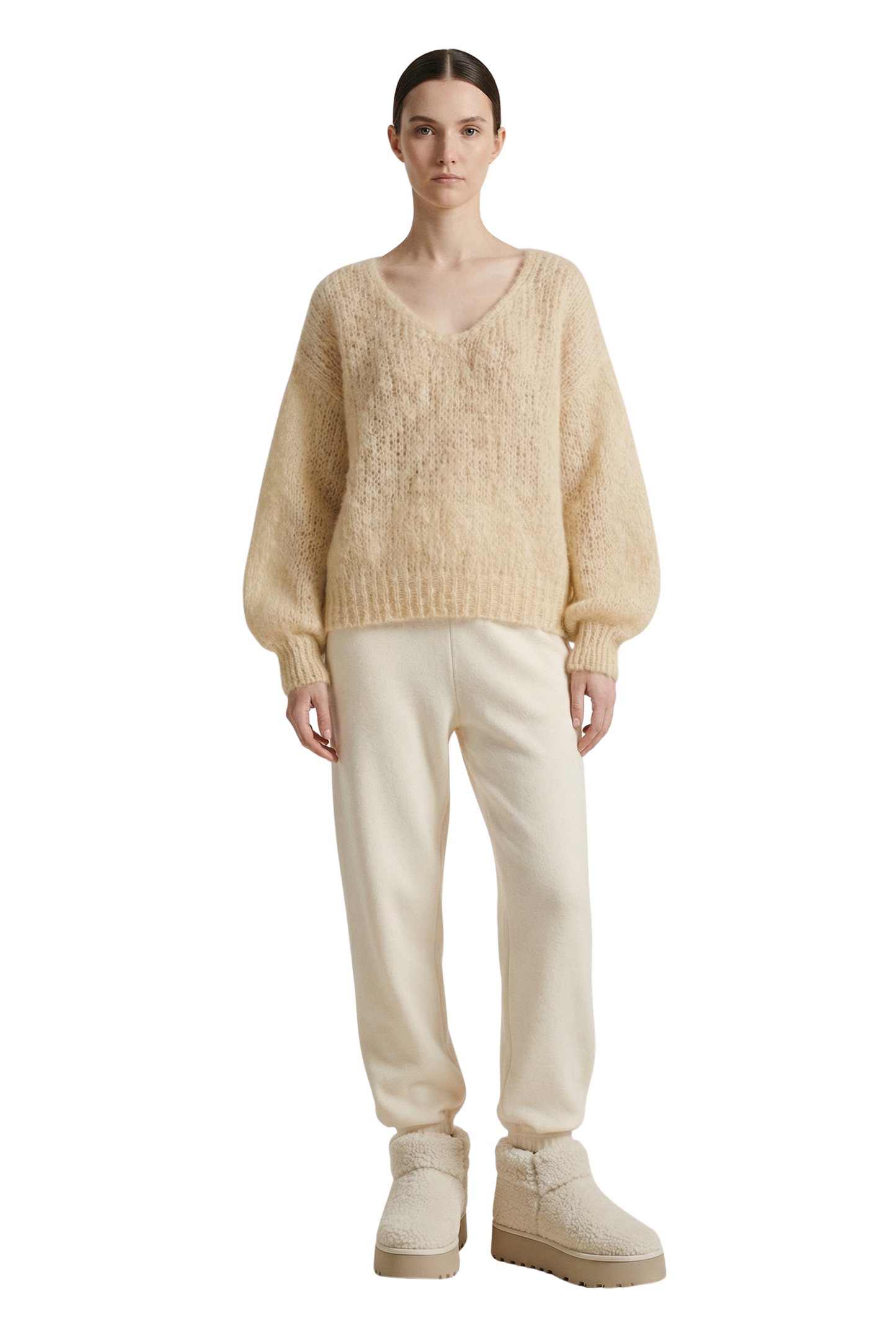 Milana LS Mohair Knit Almond