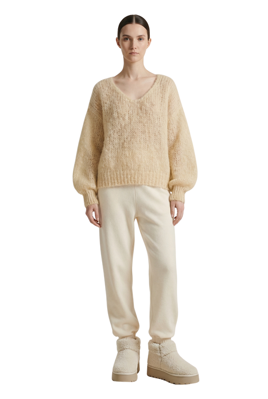 Milana LS Mohair Knit Almond