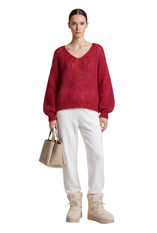 Milana LS Mohair Knit Cerise