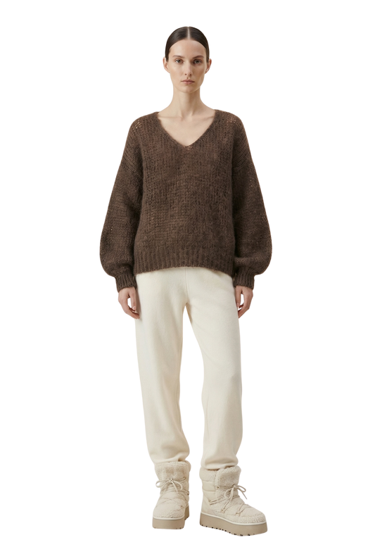 Milana LS Mohair Knit Cocoa