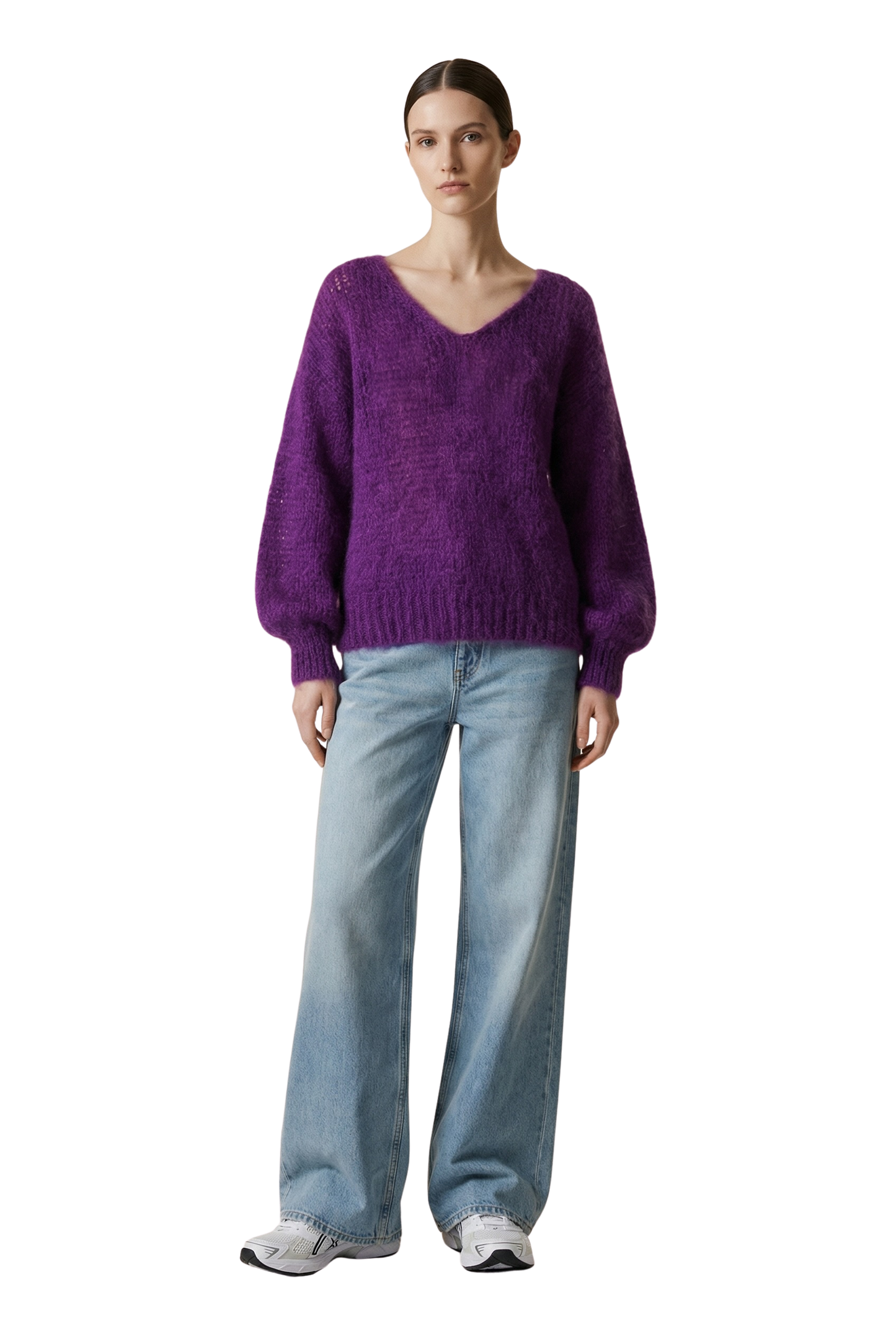 Milana LS Mohair Knit Deep Purple