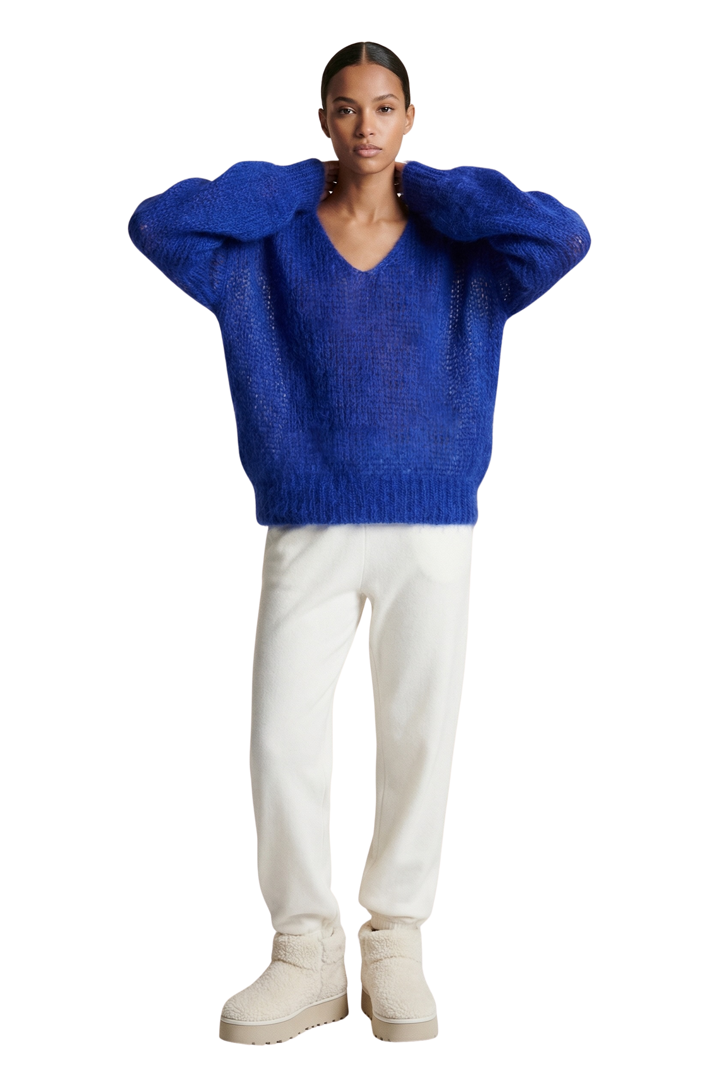 Milana LS Mohair Knit Electric Blue