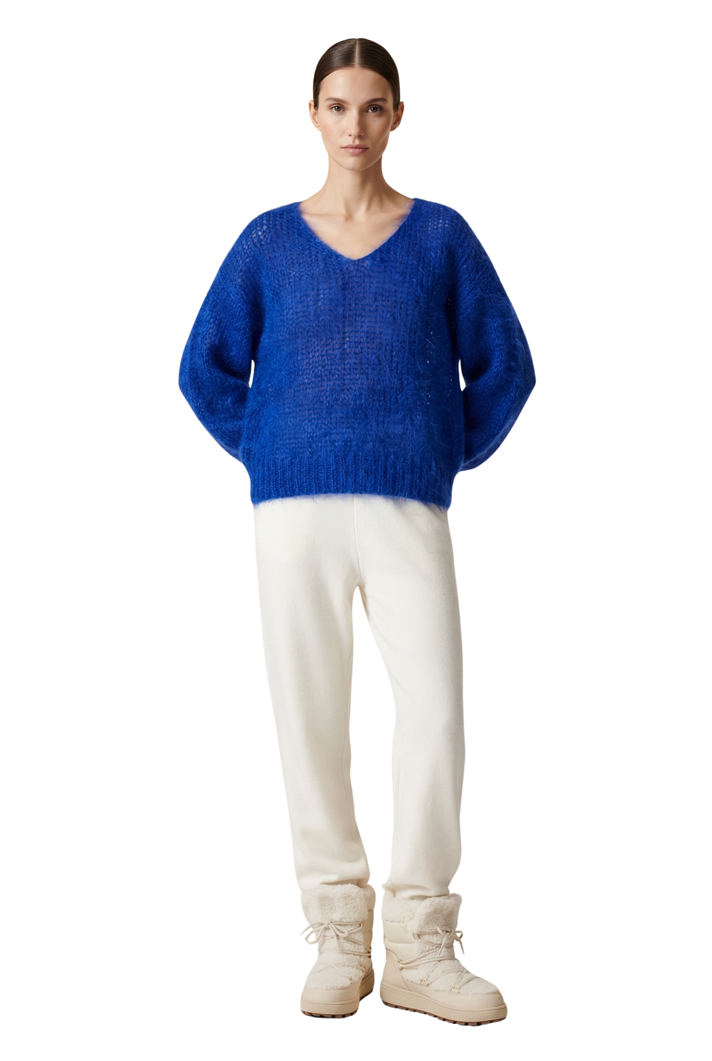 Milana LS Mohair Knit Electric Blue