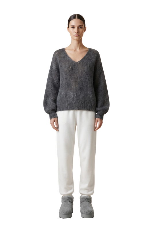 Milana LS Mohair Knit Graphite