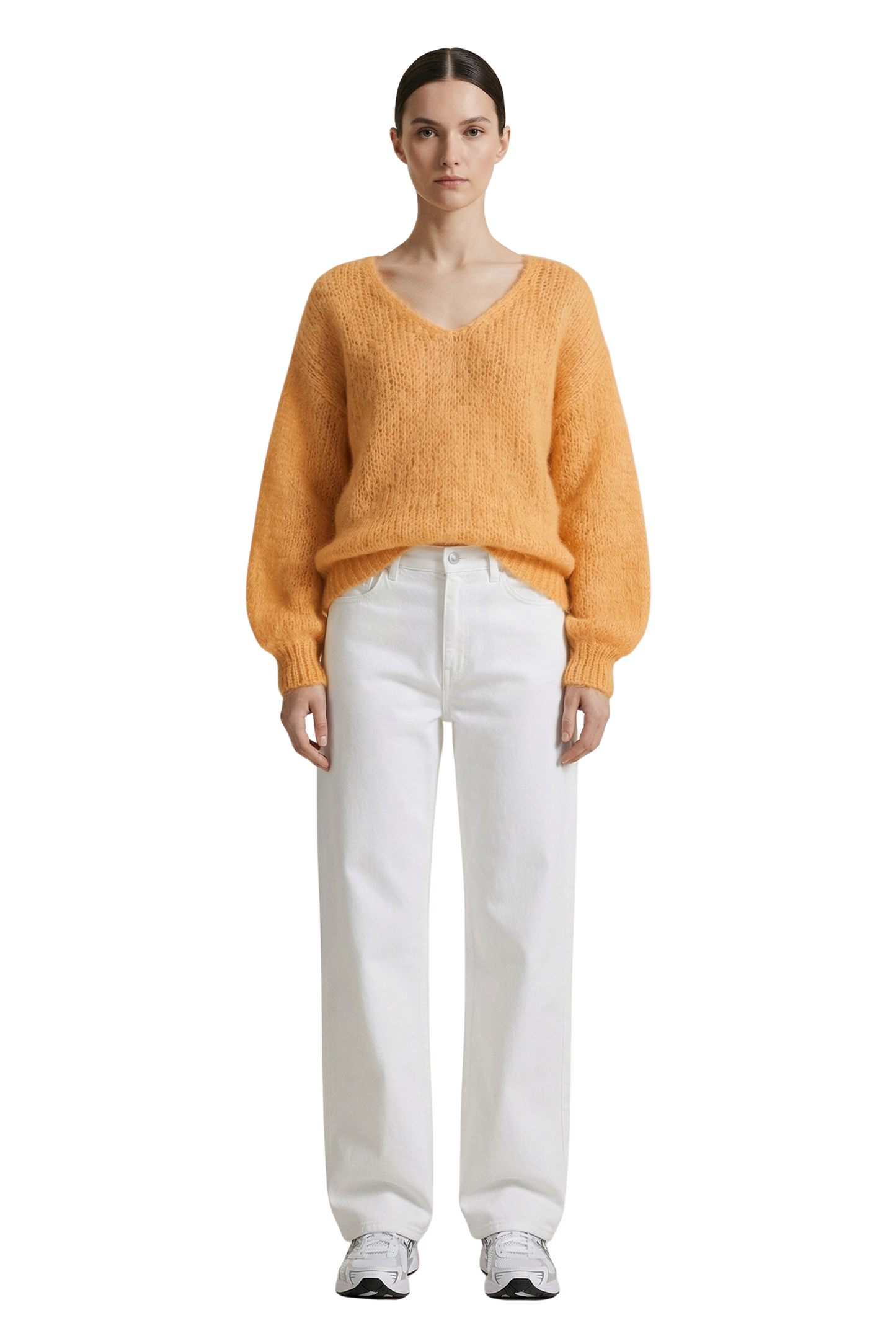 Milana LS Mohair Knit Light Orange