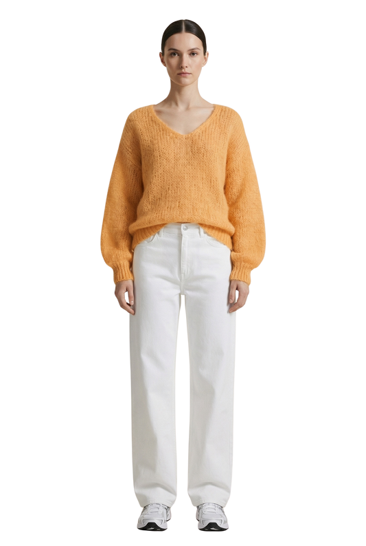 Milana LS Mohair Knit Light Orange