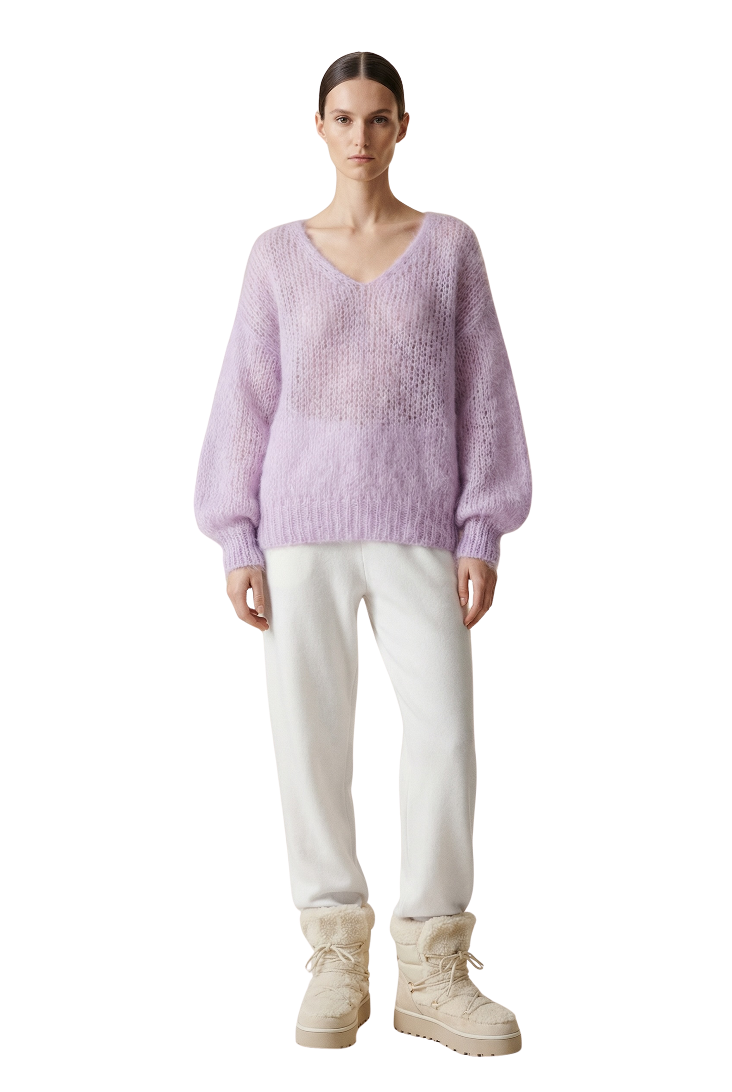 Milana LS Mohair Knit Light Purple