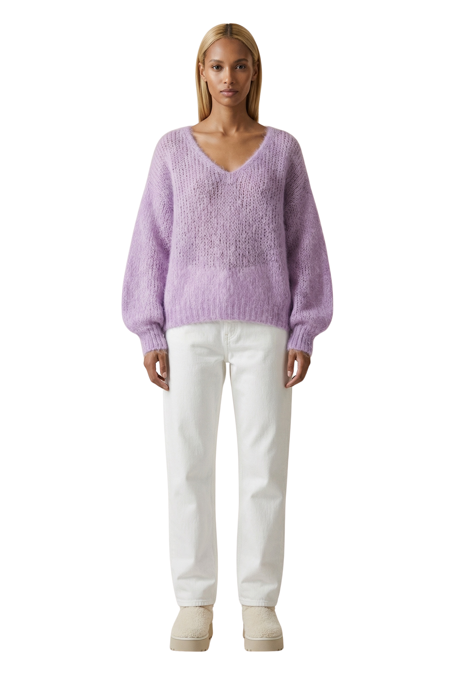 Milana LS Mohair Knit Lilac