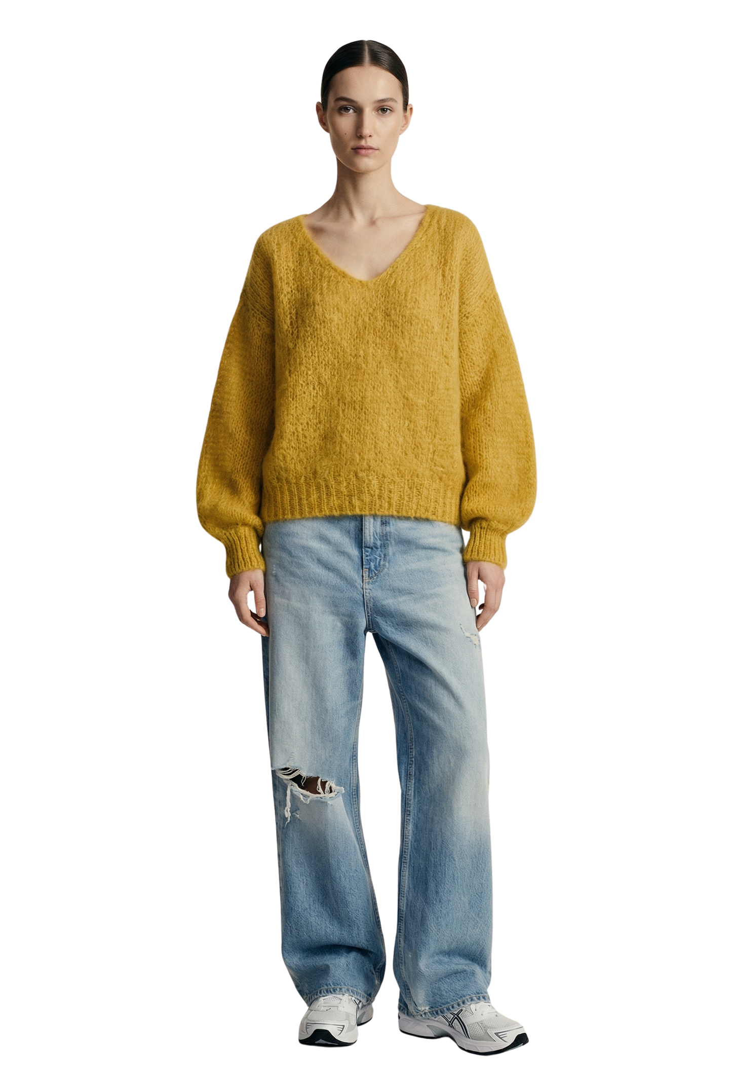 Milana LS Mohair Knit Mustard