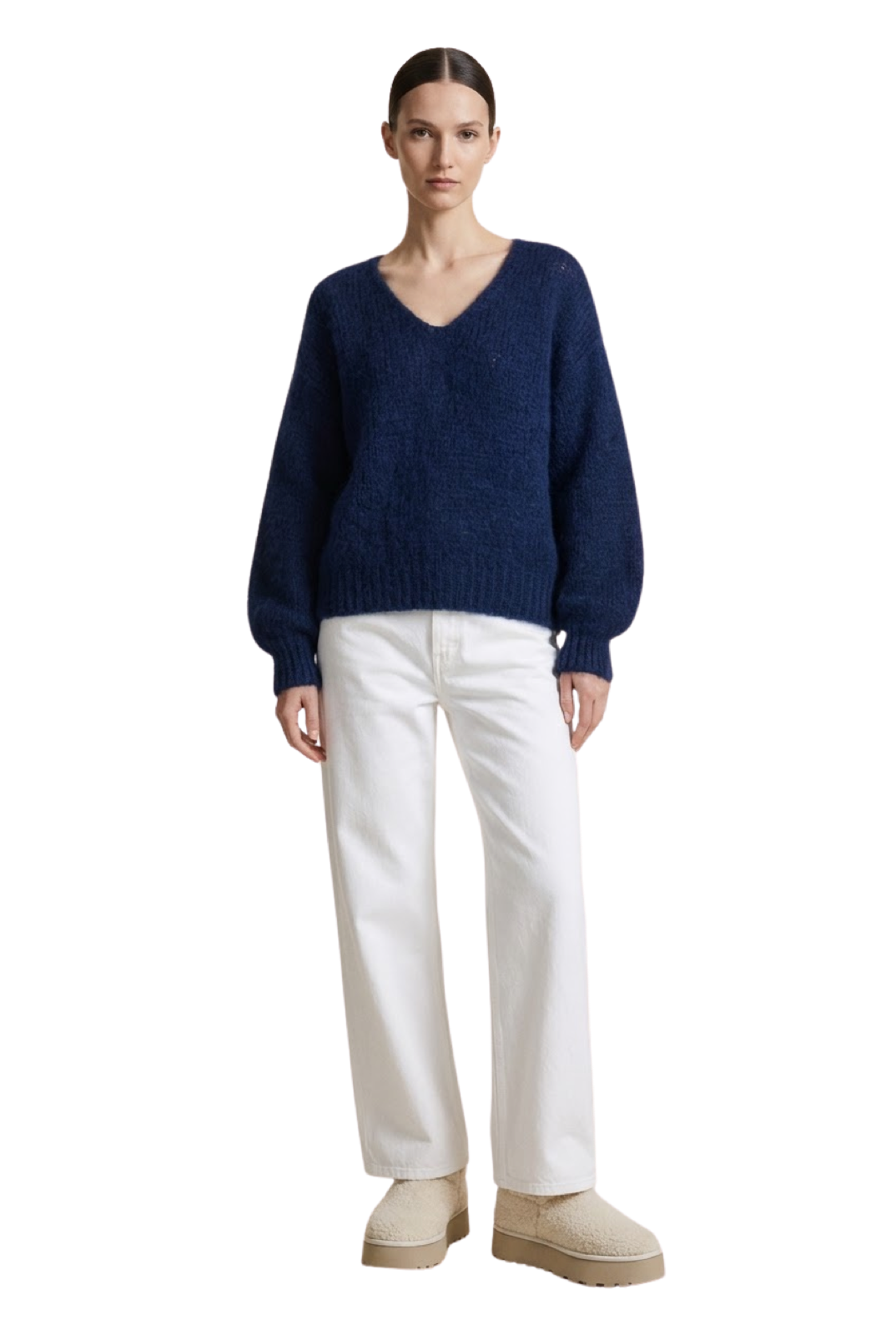 Milana LS Mohair Knit Navy Blue