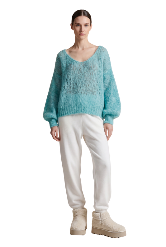 Milana LS Mohair Knit Seafoam Green