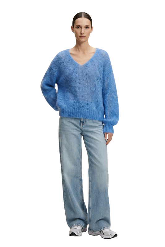 Milana LS Mohair Knit Sky Blue