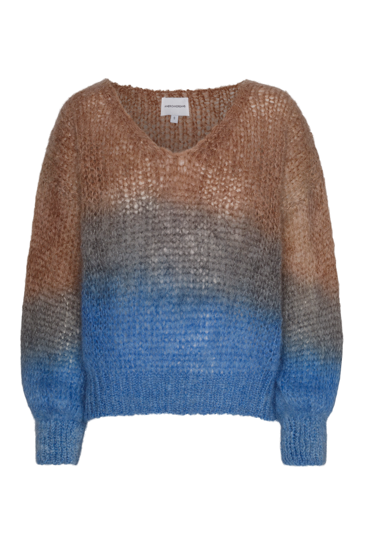 Milana LS Mohair Knit Ombre Blue/Brown
