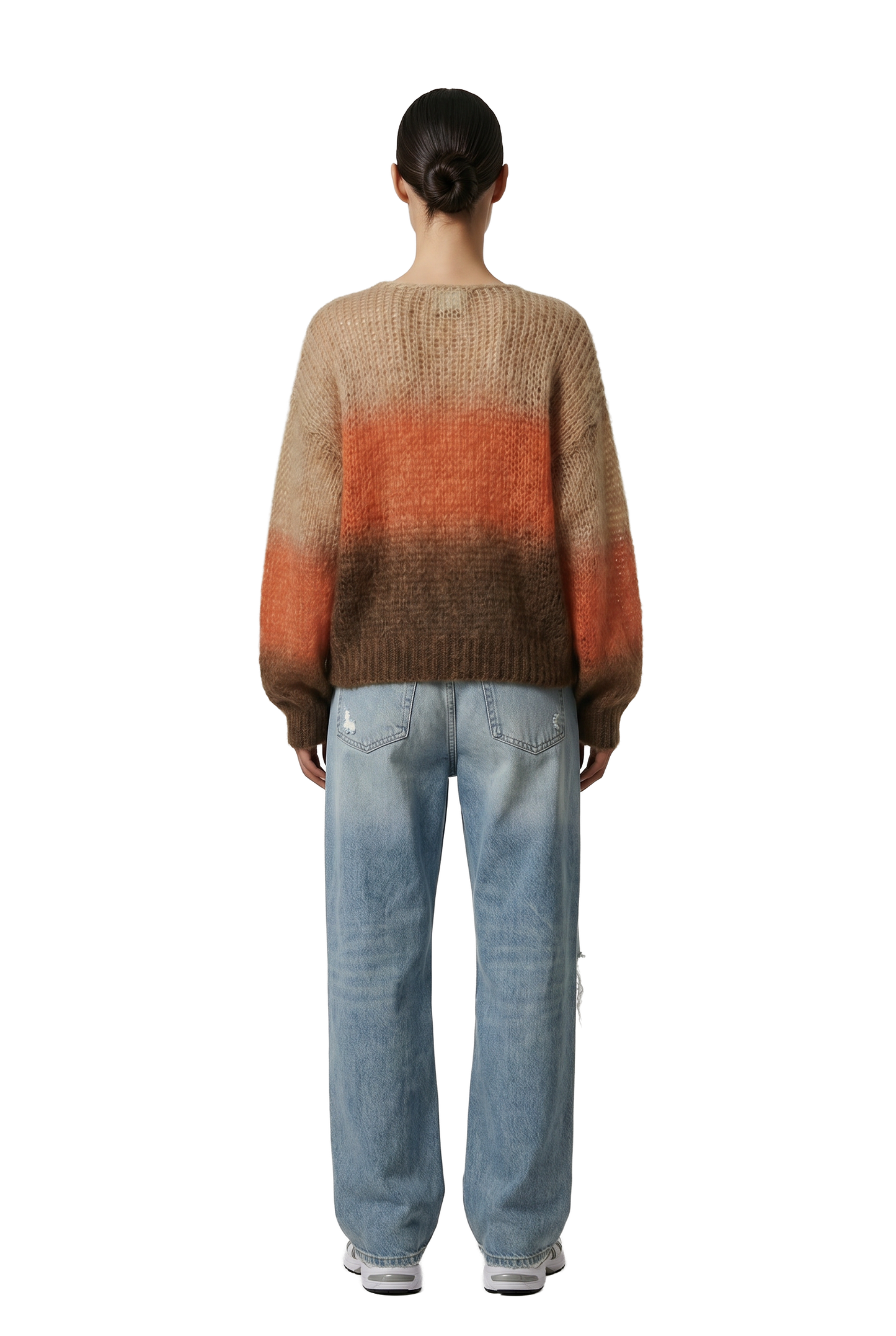 Milana LS Mohair Knit Ombre Orange