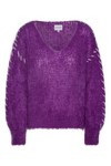 Milana LS Mohair Knit Stitching Deep Purple