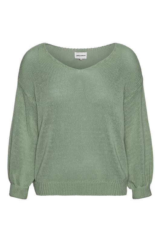 Milana LS Light Cotton Knit Dusty Green
