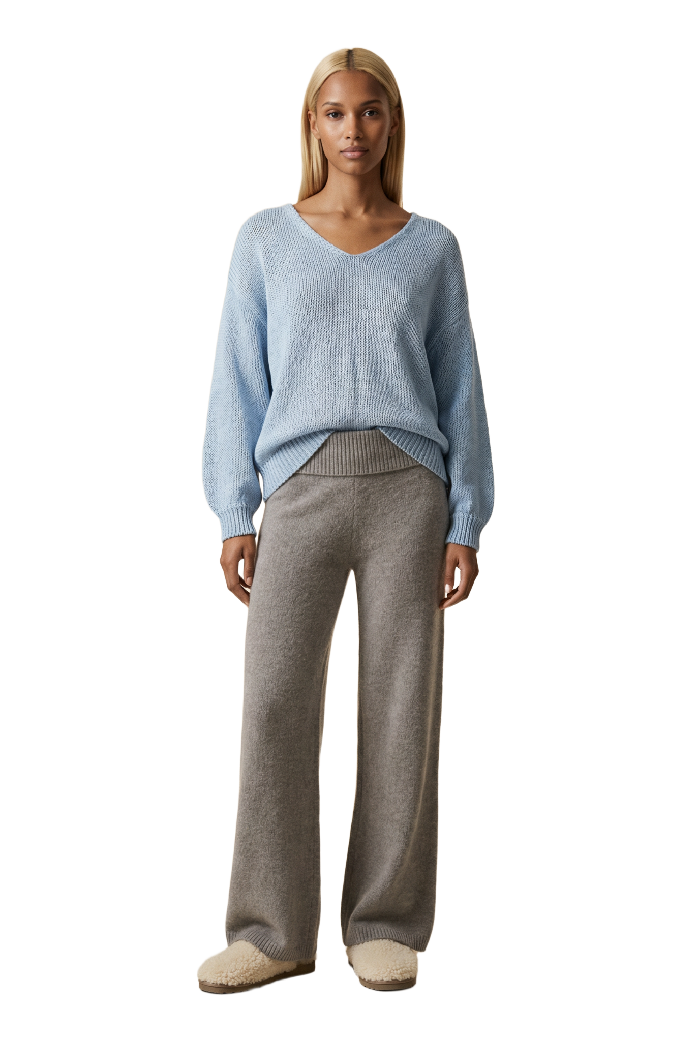 Milana LS Light Cotton Knit Light Blue