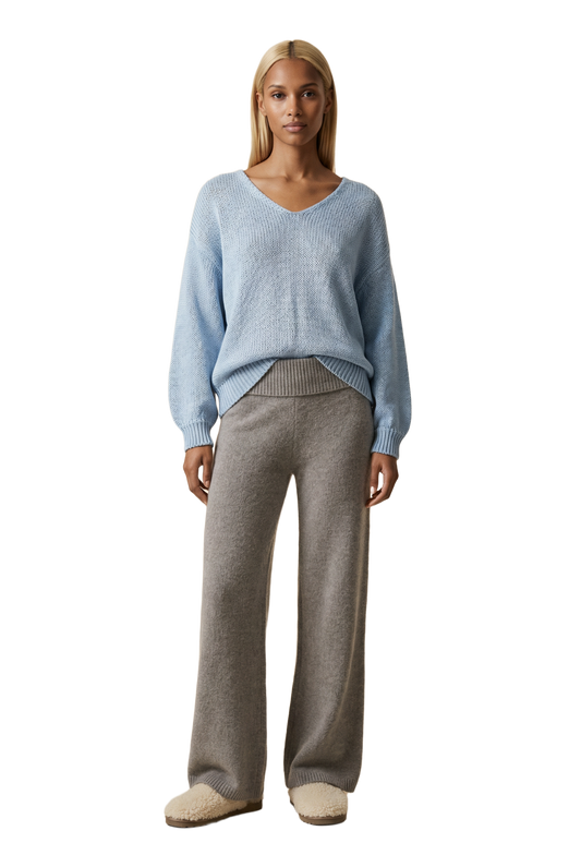 Milana LS Light Cotton Knit Light Blue