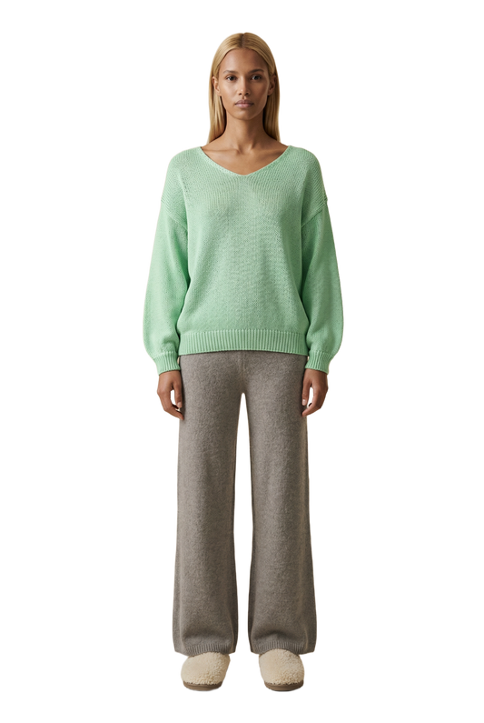 Milana LS Light Cotton Knit Mint Green
