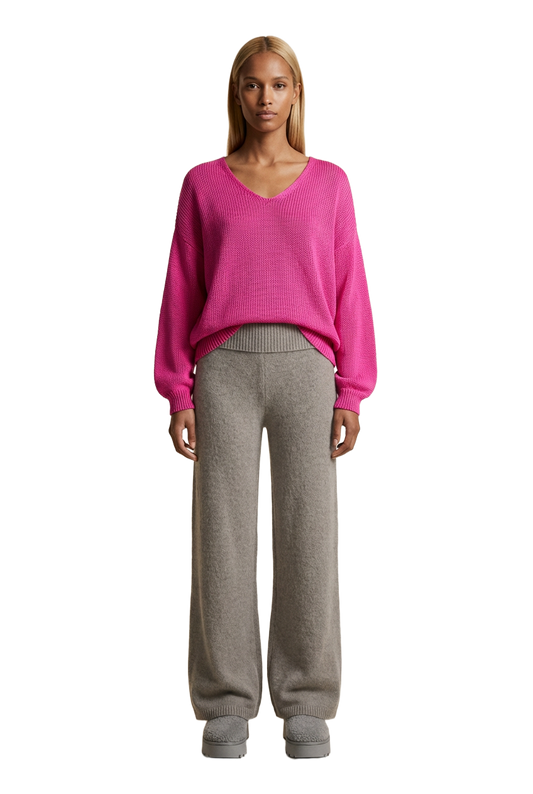 Milana LS Light Cotton Knit Neon Pink
