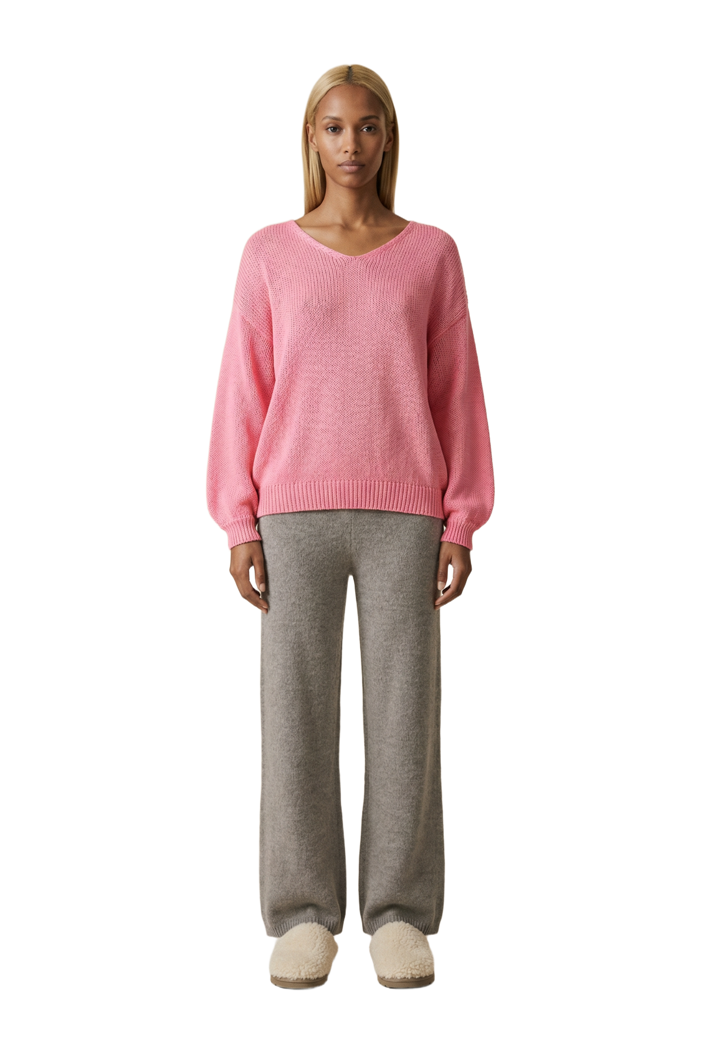 Milana LS Light Cotton Knit Pink
