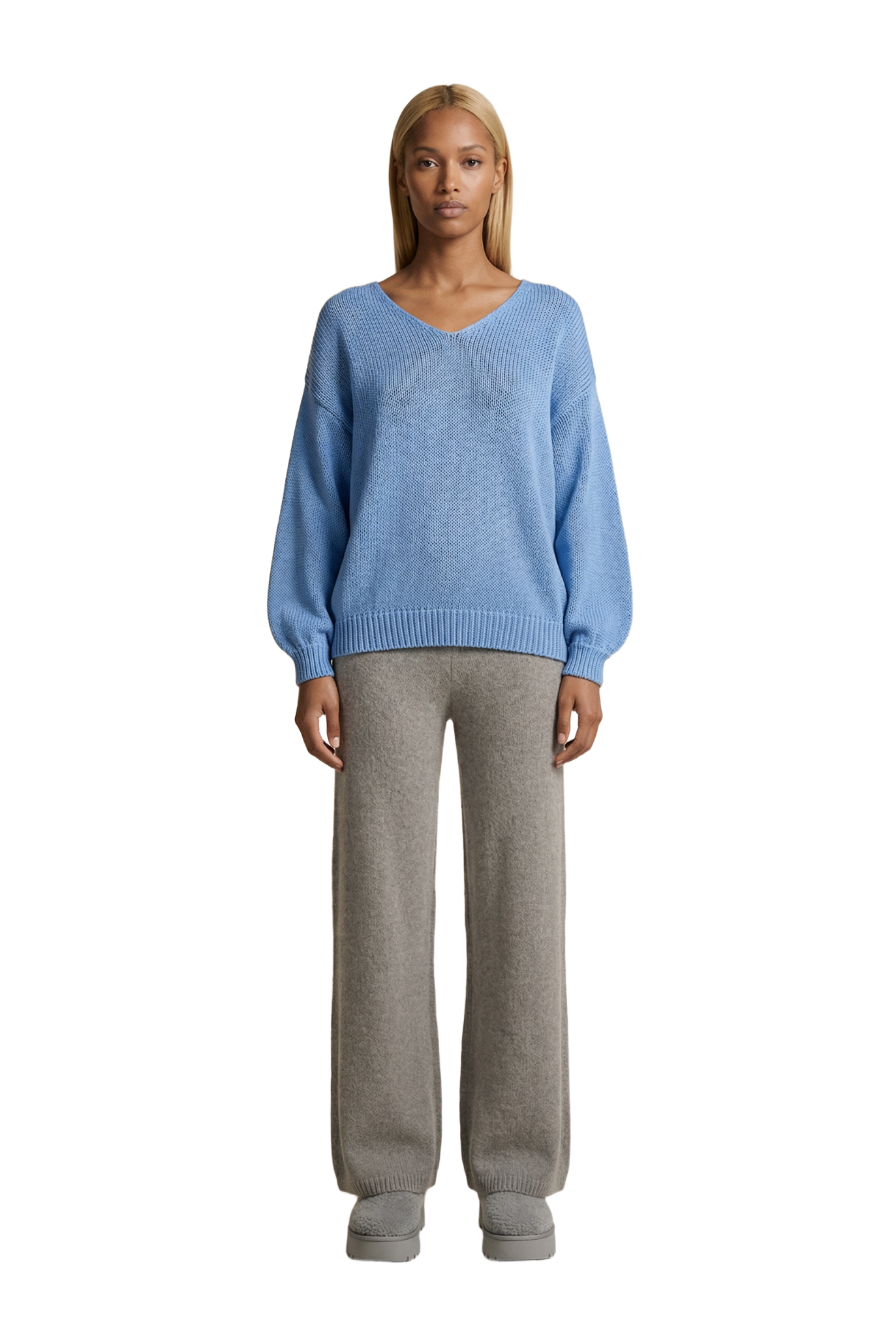 Milana LS Light Cotton Knit Sky Blue