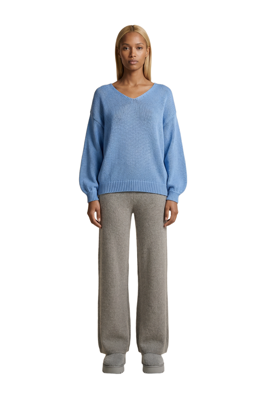 Milana LS Light Cotton Knit Sky Blue