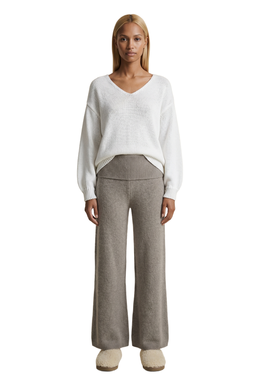 Milana LS Light Cotton Knit White