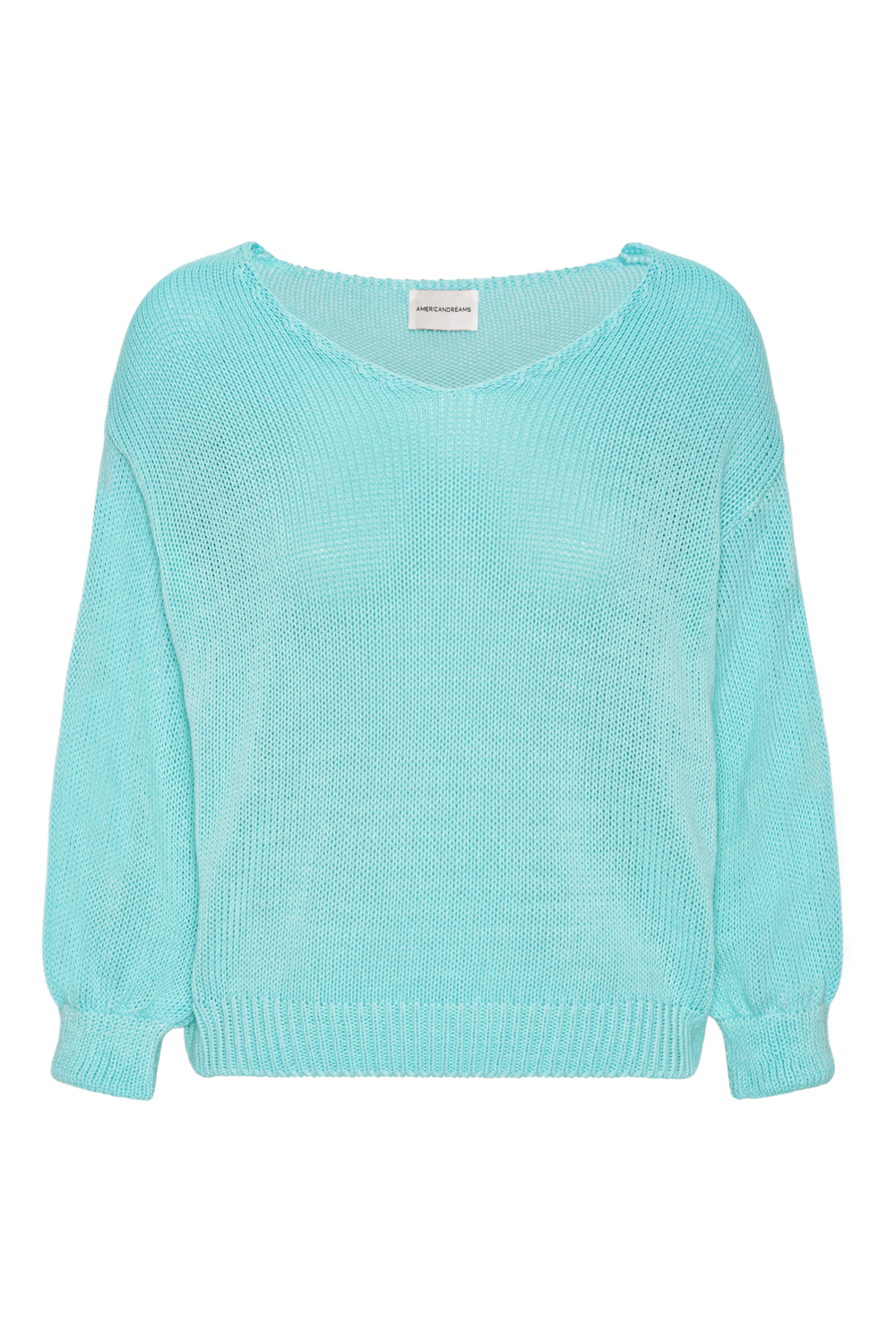 Milana LS Light Cotton Knit Turquoise