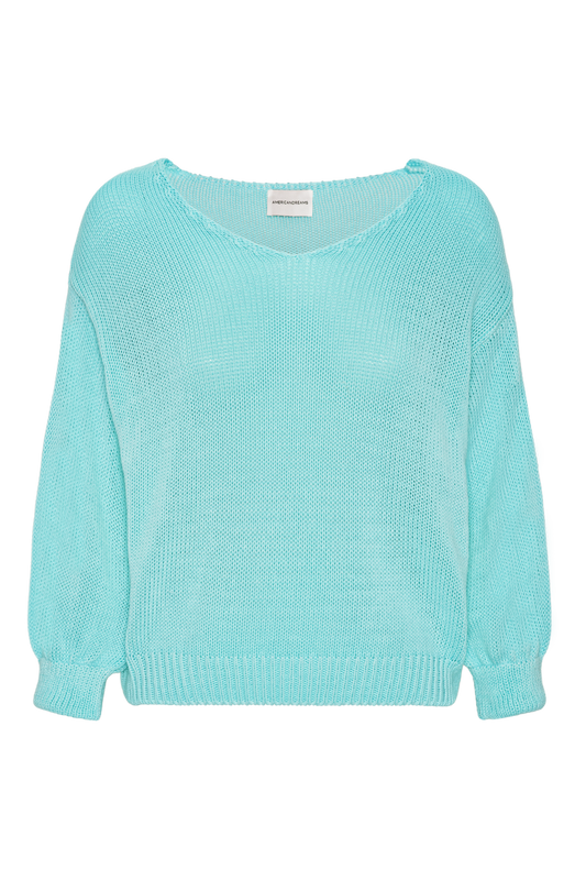 Milana LS Light Cotton Knit Turquoise