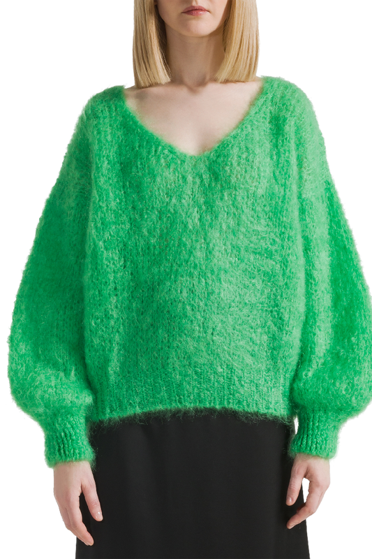 Milana LS Mohair Knit Bright Green