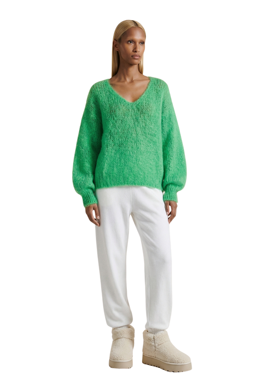 Milana LS Mohair Knit Bright Green