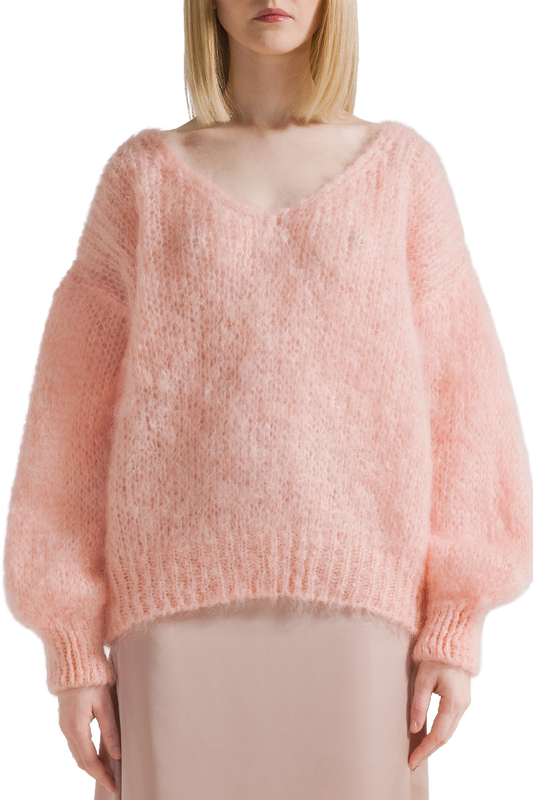 Milana LS Mohair Knit Peach