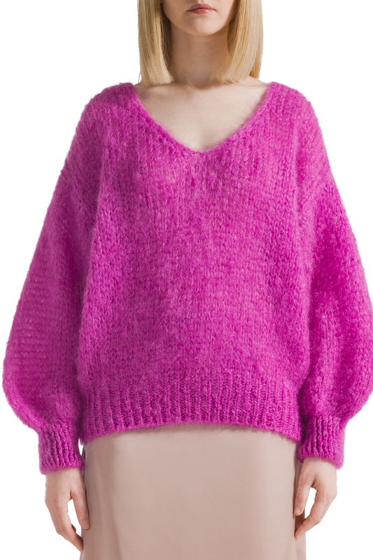 Milana LS Mohair Knit Pearly Purple